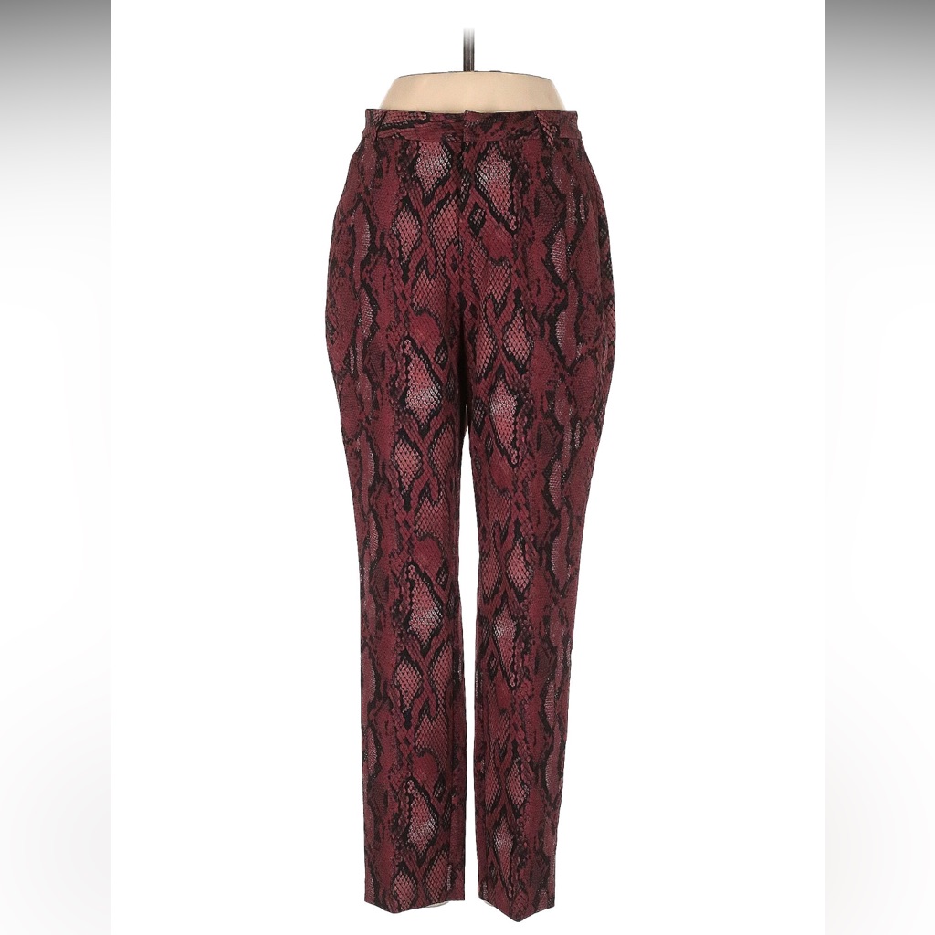Elegant Snake Print Pants